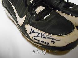 Danny Valencia Signé Autographe Orioles Jeu Utilisé Baseball Nike Cleats Chaussures