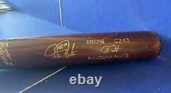Darren Daulton a signé un bâton de baseball utilisé en jeu des Philadelphia Phillies non fissuré