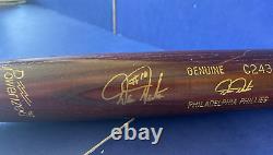 Darren Daulton a signé un bâton de baseball utilisé en jeu des Philadelphia Phillies non fissuré