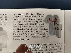 Darryl Kile 2000 St. Louis Cardinals #57 Autographed (2x) Game Used Home Jersey
