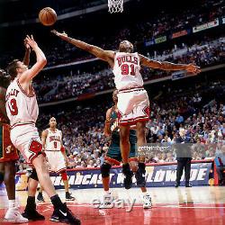 Dennis Rodman 1996 Jeu Utilisé Signé Bulls Champion Saisons Chaussures Apparent Match