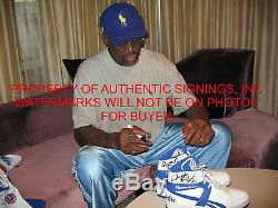 Dennis Rodman Jeu Utilisé Preuve Signée Sneakers Nba Pistons Détroit Usé