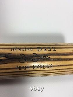 Derek Dietrich Miami Marlins Jeu Utilisé Signé Autographié Bat