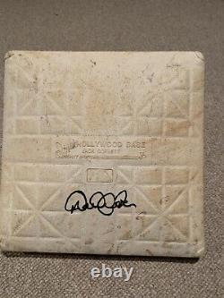 Derek Jeter Jeu Utilisé New York Yankees Base Avec Steiner Coa Signé Autographié
