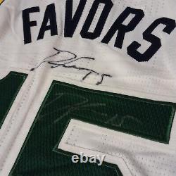 Derrick Favors Game Worn Utilisé Autographié Utah Jazz Nba Jersey Adidas 3xl