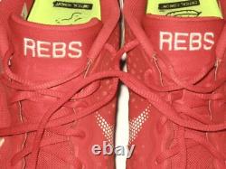 Doug Nikhazy Ole Miss Rebels Jeu Porté Utilisé Rebs Signé Nike Cleats Gardiens