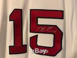 Dustin Pedroia 2012 Boston Red Sox Jeu D'occasion / Équipe Publié Autographed Jersey