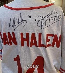 Eddie Van Halen Jeu Utilisé Signé Jim Kelly Charity Softball Jersey Jim Auto Aussi