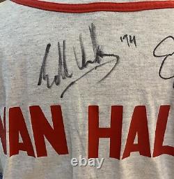 Eddie Van Halen Jeu Utilisé Signé Jim Kelly Charity Softball Jersey Jim Auto Aussi