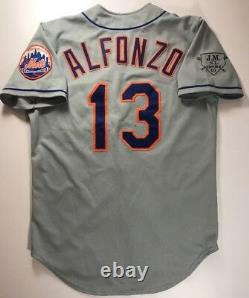 Edgar Alfonzo New York Mets 1996 Signé Jeu D'occasion Jersey