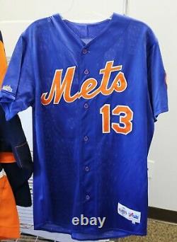 Edgardo Alfonzo New York Mets Signé Jeu D'occasion Jersey