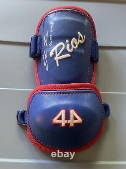 Edwin Rios Los Angeles Dodgers Jeu Utilisé Autographié Elbow Guard 44 Pro