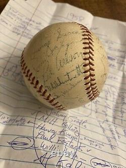 Équipe des Detroit Tigers Signée Balle de Baseball Utilisée en Match Kaline Billy Martin autres Yankees
