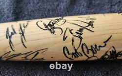 Équipe des Royals de Kansas City de 1991, bat de baseball autographié par Brett/Saberhagen/Gibson avec certificat d'authenticité