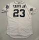 Fernando Tatis Jr. San Diego Padres Jeu Utilisé Worn Jersey Hr # 18 Signé Mlb Auth