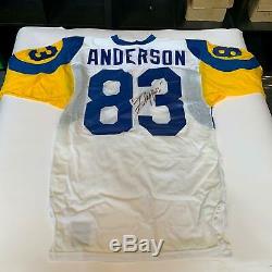 Flipper Anderson 1980 Signé Rookie Jeu Utilisé Los Angeles Rams Jersey Jsa Coa