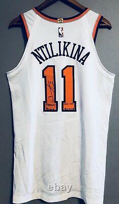 Frank Ntilikina New York Knicks 12/14/17 Jeu Signé Utilisé Maillot Usé (steiner)