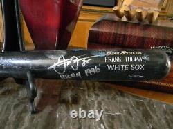Frank Thomas Jeu Utilisé/signé Rawlings 1996 Home Run #4 Bat Mears Classé 9,5