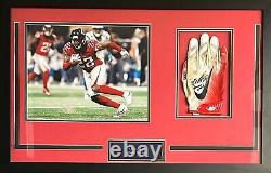 Gant de jeu utilisé signé autographié par Keanu Neal de la NFL Atlanta Falcons avec certificat d'authenticité de JAG