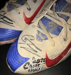 Gleyber Torres Signed Game Worn 2015 Rookie Cleats Nike Yankees Jsa Auto