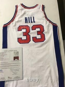 Grant Hill 1994-95 Dual Auto Signé Rookie Authentic Game Jersey Champion Utilisé