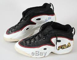 Grant Hill Nba Detroit Pistons Signe Game-worn Occasion Chaussures Fila Auto'd Jsa Loa