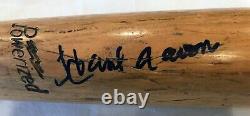 Hank Aaron Jeu Utilisé Signé Signé Auto Baseball Bat A9 Psa Dna Mears