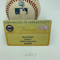 Historique David Ortiz 2004 Alds Marche Off Home Run Signé Jeu Utilisé Baseball Coa