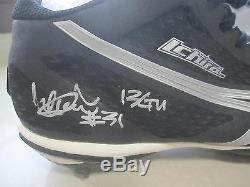 Ichiro Yankees 2013 Jeu Utilisé Autographe Autographe Signé # 31 Asics Cleats