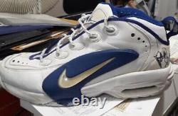 Indiana Pacers Reggie Miller #31 Jeu Signé Worn White Nike Sneaker