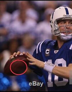 Indianapolis Colts Coa Signé Championnat Afc Peyton Manning Jeu Utilisé Football