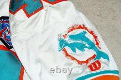 Irving Spikes #40 Signé Auto Miami Dolphins Jeu Utilisé 1994 75th Ann. Jersey