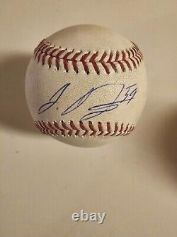 JHOAN DURAN Ballon de baseball signé utilisé lors d'un jeu par les Minnesota Twins de la MLB - Authentifié