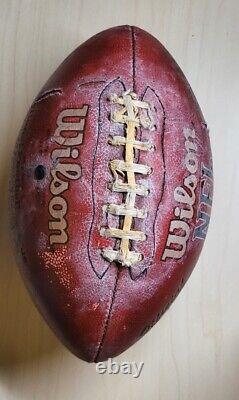 JIM HARBAUGH Ballon de football officiel de la NFL Wilson signé original autographié utilisé lors d'un match