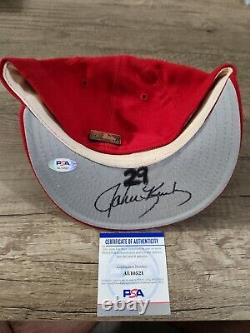 JOHN KRUK Casquette de baseball New Era 1994 des Phillies de Philadelphie utilisée lors d'un match, signée, avec certification PSA