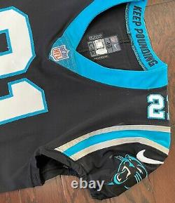 Jeremy Chinn Rookie Autographed Jeu Or Utilisé NFL Panthers Jersey Photo Matched