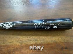 Jeu Mike Trout Angels 2013 Utilisé Et Signé Bat De Baseball Photo Matched