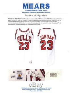 Jeu Signé Autographié Par Michael Jordan: Maillot Usé 1988 Mears 10 Beckett