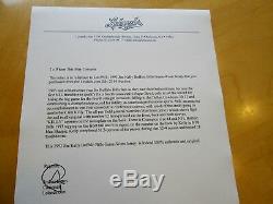 Jim Kelly 1993 Jeux De Lettres Usés / Portés Signés Lettre D’authenticité De Jersey-lelands