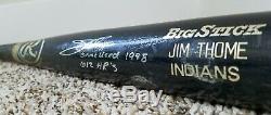 Jim Thome 1998 Jeu D'occasion Autographié Mlb Inscribed Indiens Twins Bat Psa Gu 9.5