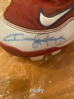 Jimmy Rollins Autographié Signé Game Utilisé Nike Taille 10 Cleat Dave & Adams Coa
