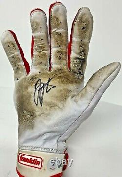 Joey Votto a signé un gant de frappe utilisé lors d'un match de la MLB avec une autographie BAS Beckett attestée.