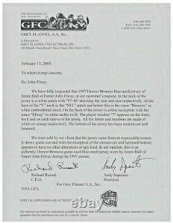 John Elway Jeu Utilisé Jersey Auto Signé Super Bowl Année 4 Coas Psa Grey Flan