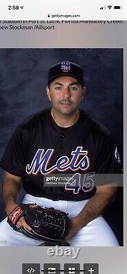 John Franco New York Mets Jeu Usagé Worn Jersey 2001 Signé Photo Matched