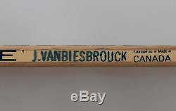 John Vanbiesbrouck Signé Jeu Dédicacé Utilisé Bâton De Hockey! Rare! Authentique