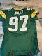 Johnny Jolly #97 Packers De Green Bay Signé Jeu Utilisé Maillot À Domicile Avec Réparations