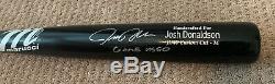Josh Donaldson Jeu Utilisé Autograph Bat Uncracked Signe Jays Indiens Braves