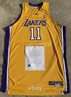Karl Malone Los Angeles Lakers Signed Autograph Pro Cut Jeu Publié Nike Jersey