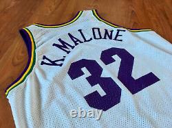 Karl Malone Utah Jazz 1992-93 Nba Signé Autographed Pro Cut Game Issued Jersey