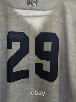 Kc Royals Negro Leagues Newark Eagles Jeu Utilisé Jersey #29 Ben Kudra Autographié